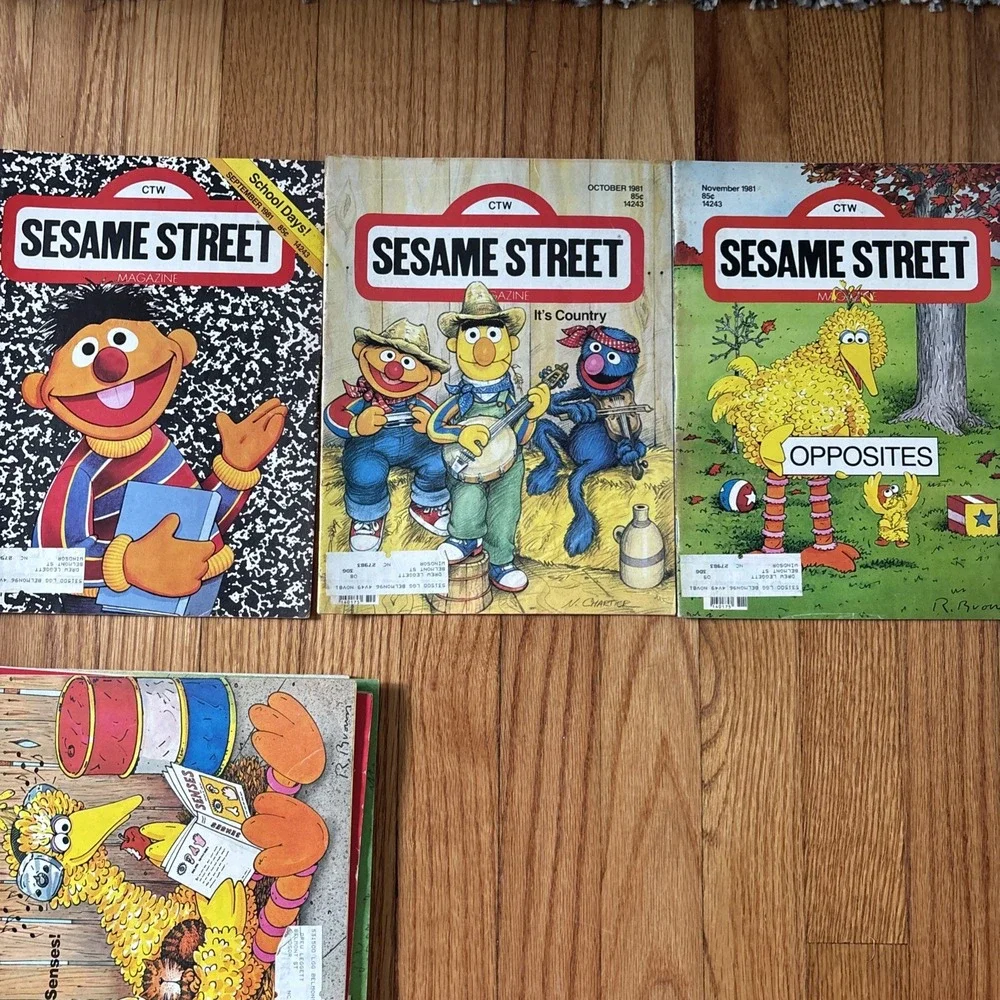 Lot of 9 Sesame Street Magazine 1981 Jan. Feb. April-November